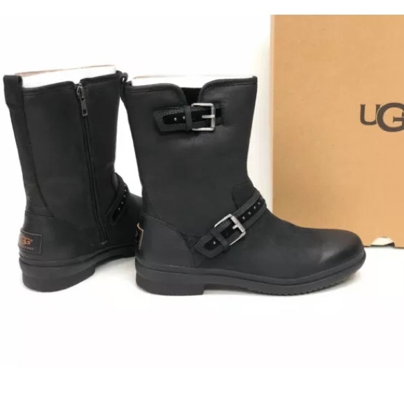 Ugg Australia Jenise Black Stud Boots Women's NEW